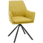 Hom`in ŽIDLE S PODRUČKAMI, železo, tkaná látka, černá, žlutá