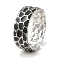 304 Stainless Steel Enamel Open Cuff Rings for Women