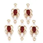 Brass Micro Pave Cubic Zirconia Links Connectors