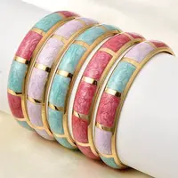 304 Stainless Steel Enamel Hinged Bangles