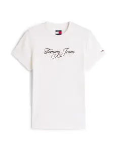 Tommy Jeans Tričko 'ESS'  čierna / biela