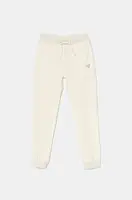 Dětské tepláky Guess béžová barva, hladké, J4YQ20 KBXI2