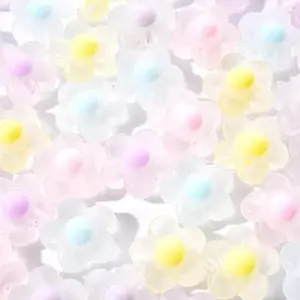 50Pcs 5 Colors Transparent Acrylic Beads