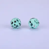 Printed Round Silicone Focal Beads