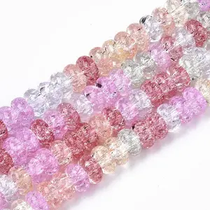 Transparent Crackle Glass Beads