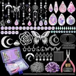 350Pcs DIY Glass Crystal Sun Catcher Hanging Decoration Sets