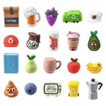 20Pcs 20 Styles Silicone Beads