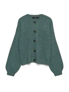 VERO MODA Kardigán 'VMLea'  tmavozelená