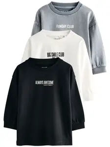 Next Tričko  sivá / čierna / biela