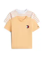 TOMMY HILFIGER Tričko  mandarínková / biela