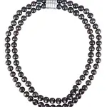 JwL Luxury Pearls Dvojitý/dvouřadý náhrdelník z pravých tmavých perel JL0657