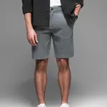 Ombre Men's SLIM FIT short shorts in structured melange knit - black