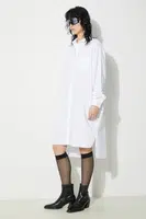 Bavlněné šaty Fiorucci Angel Embroidered bílá barva, midi, oversize, W01FPDSH063CO01WH01