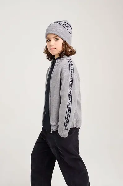 Dětský vlněný kardigan Emporio Armani