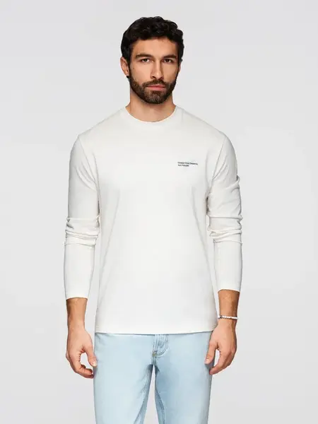 Ombre Men's urban print longsleeve - light brown