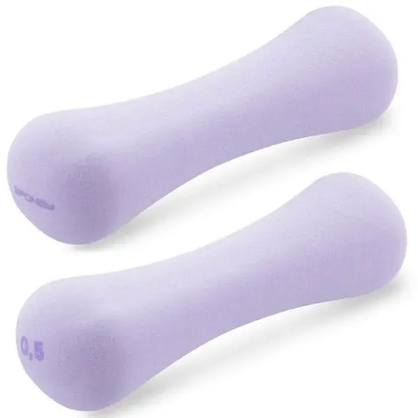 Spokey BONE 0,5 KG Set neoprénových činiek, fialová, veľkosť 0,5 KG