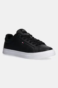 Kožené sneakers boty Tommy Hilfiger ICON COURT PINPERF LTH