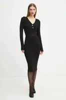 Šaty Morgan RMBROOK černá barva, midi, RMBROOK
