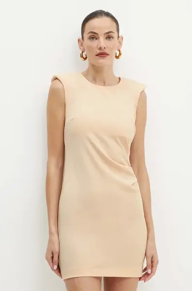 Šaty Patrizia Pepe béžová barva, mini, 8A1363 A453