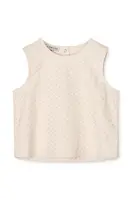 Dětská bavlněná halenka Liewood béžová barva, hladká