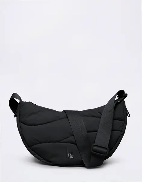 Got Bag Wavy Puffer Moon Bag black
