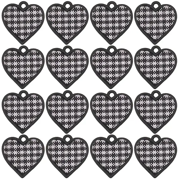 16Pcs Spary Painted Alloy Polyester Pendants