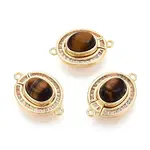 Brass Pave Clear Cubic Zirconia Magnetic Clasps