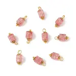 10Pcs Crackle Glass Pendants