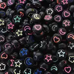 Opaque Black Acrylic Beads