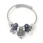 European Style Stainless Steel & Alloy Charm Bangles for Women