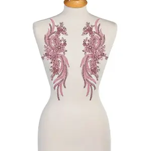 1 Pair Polyester Computerized Embroidery Cloth Iron on/Sew on Patches