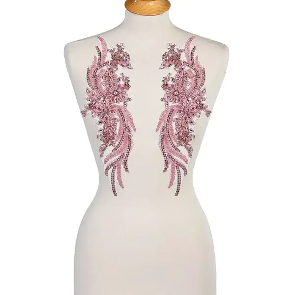 1 Pair Polyester Computerized Embroidery Cloth Iron on/Sew on Patches