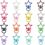 32Pcs 16 Colors Star Alloy Swivel Clasps