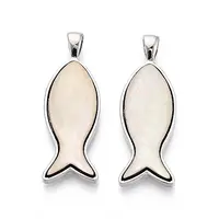 Alloy and Dyed Natural Paua Shell Pendants