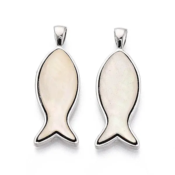 Alloy and Dyed Natural Paua Shell Pendants