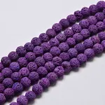 Natural Lava Rock Round Bead Strands