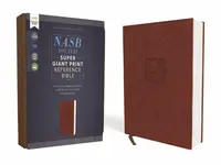 NASB, Super Giant Print Reference Bible (Font Size: 16.5-point), Leathersoft, Brown, Red Letter, 1995 Text, Comfort Print - Zondervan