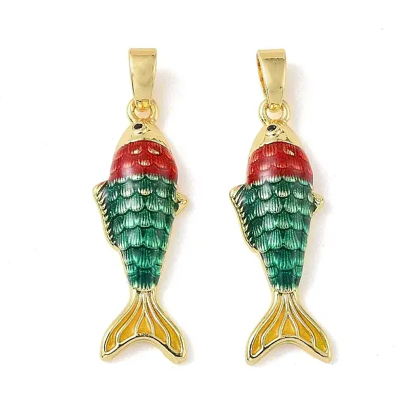 Brass Micro Pave Cubic Zirconia Pendants