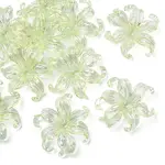 10Pcs UV Plating Iridescent Plastic Beads Caps