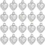 50Pcs Heart Alloy Charms