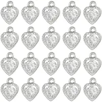 50Pcs Heart Alloy Charms