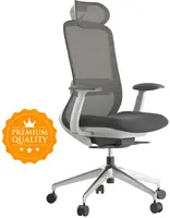 MERCURY Kancelářská židle BESSEL šedý plast, tmavě šedá, ergonomická, 8-12 hodin denně