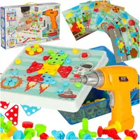 Stavebnica so skrutkovačom v kufríku – 261 dielov