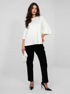 Biela dámska blúzka oversize