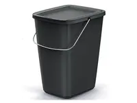 Koš odpadkový COMPACTA Q FLAP BASIC černý 9l - rozbaleno - neobsahuje víko