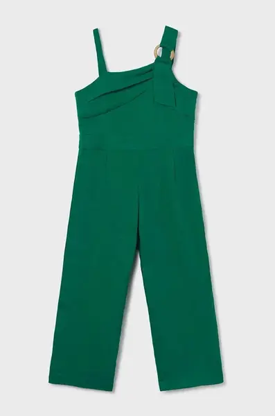 Dětský overal Mayoral zelená barva, braks příměsí lnu
