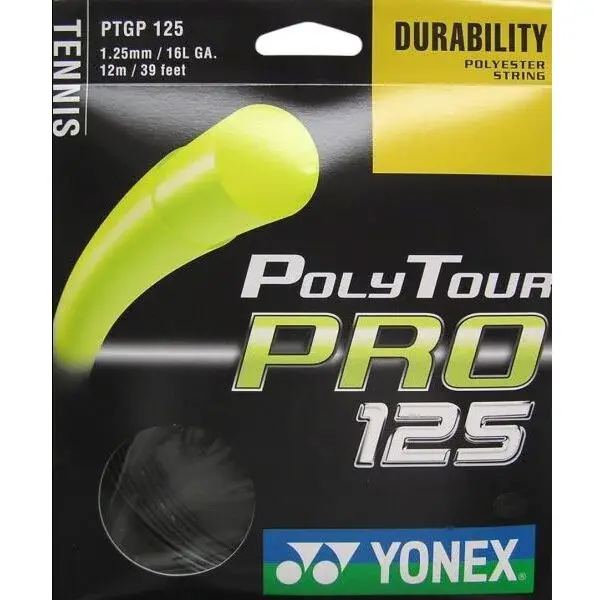 Yonex POLY TOUR PRO 125 Tenisový výplet, sivá, veľkosť