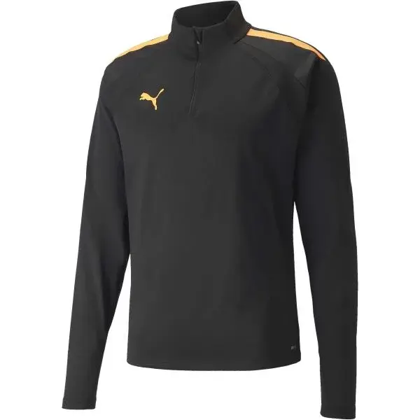 Puma TEAMLIGA 1/4 ZIP TOP Pánska futbalová mikina, čierna, veľkosť
