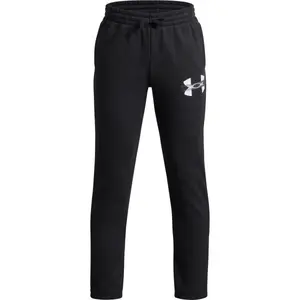 Under Armour RIVAL FLEECE COLORBLOCK Chlapčenské tepláky, čierna, veľkosť M