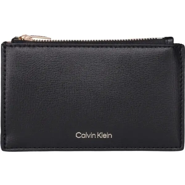 Calvin Klein FOIL LOGO TOP ZIP CARDCASE Dámska peňaženka, čierna, veľkosť
